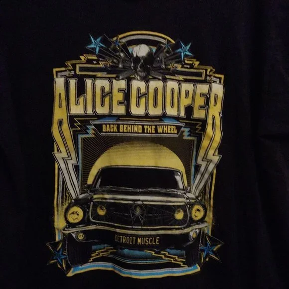 Alice Cooper Back Behind the Wheel band tour 2021 tshirt - Picture 5 of 8